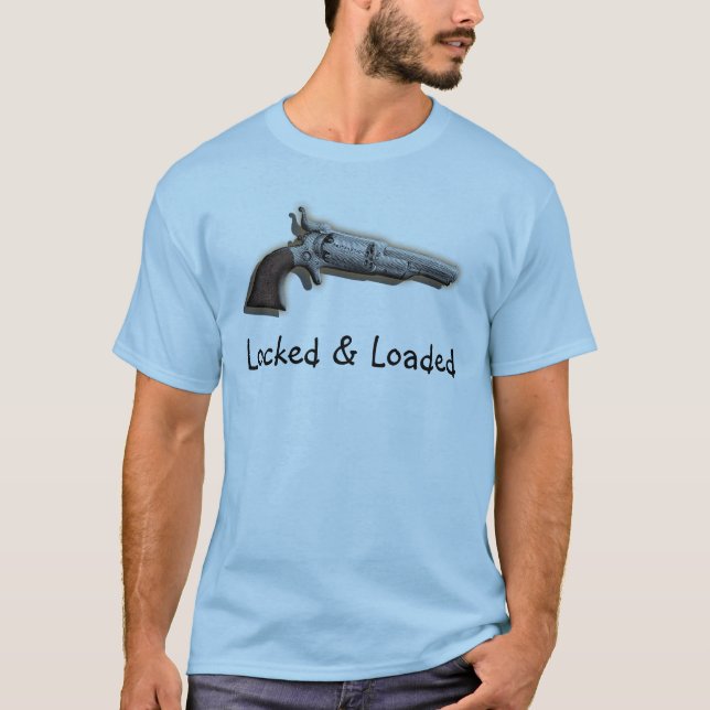 Locked loaded gun lovers men T-Shirt (Front)