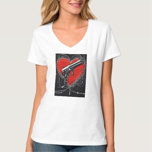 Locked Love Embrace the Chains of Passion T_Shirt