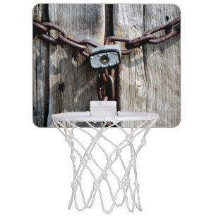 Locked mini basketball hoop