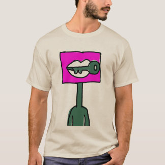 Locked Silence Neo Retro Illustration Art T-Shirt