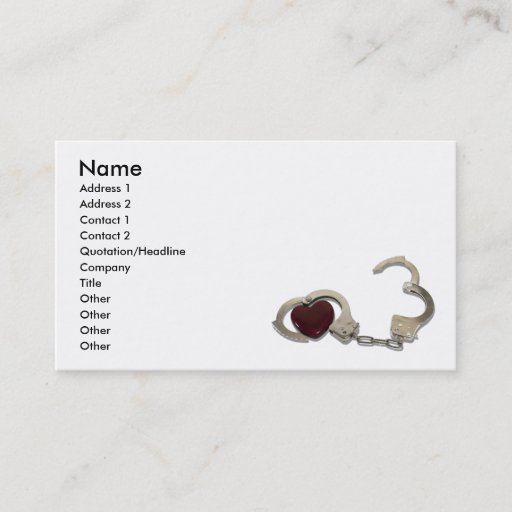 Customizable LockedInLove073110, Name, Address 1, Address 2,... Business Cards