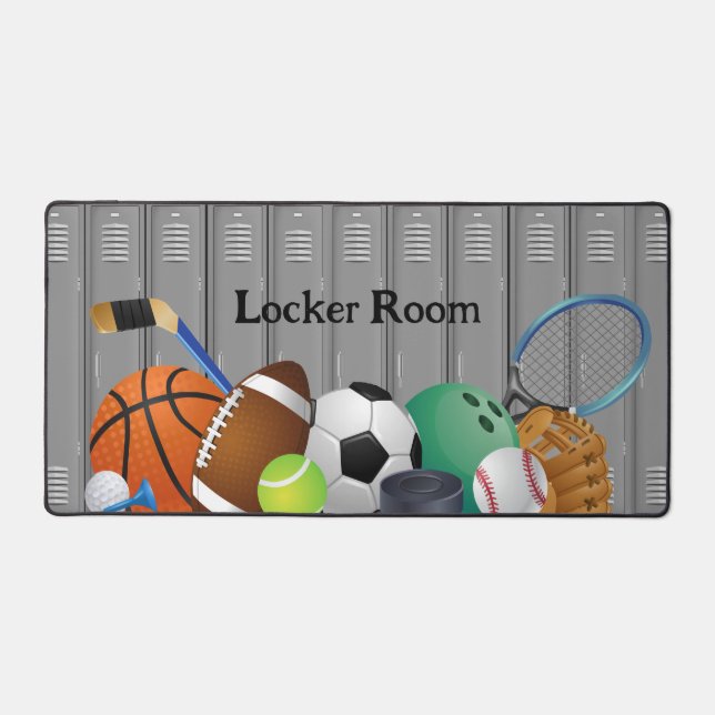 Locker Room Design Desk Mat (Front)