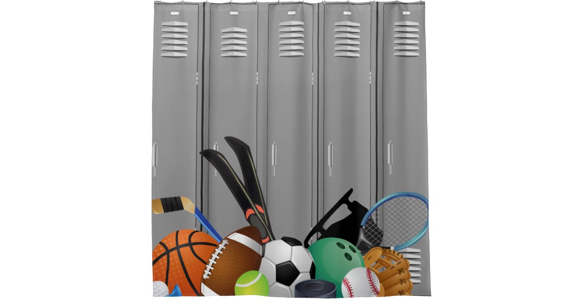 Locker Room Design Shower Curtain Zazzle