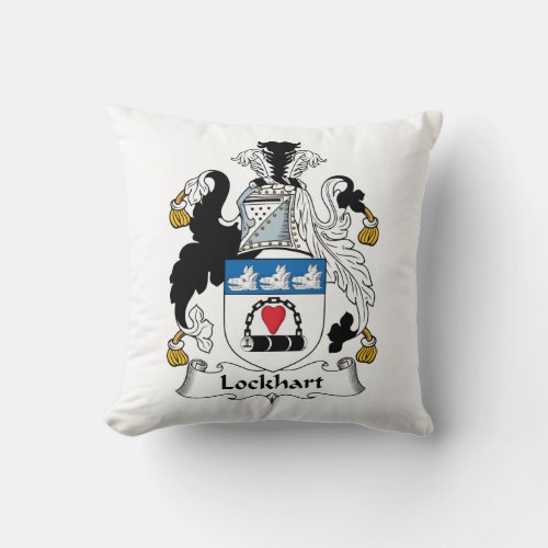 Lockhart Family Crest Throw Pillow