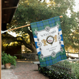 Lockhart Tartan Garden Flag - Tartan Flag Clan Bad
