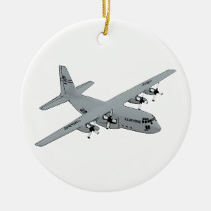 Lockheed C-130 Hercules Ceramic Ornament