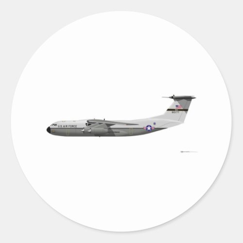 Lockheed C_141AStarlifter Classic Round Sticker