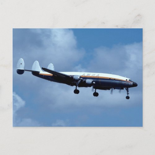 Lockheed L_1049 Super Constellation AMSA Postcard