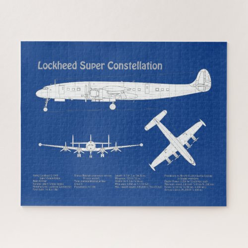 Lockheed L_1049 Super Constellation _ Plans ABD Jigsaw Puzzle