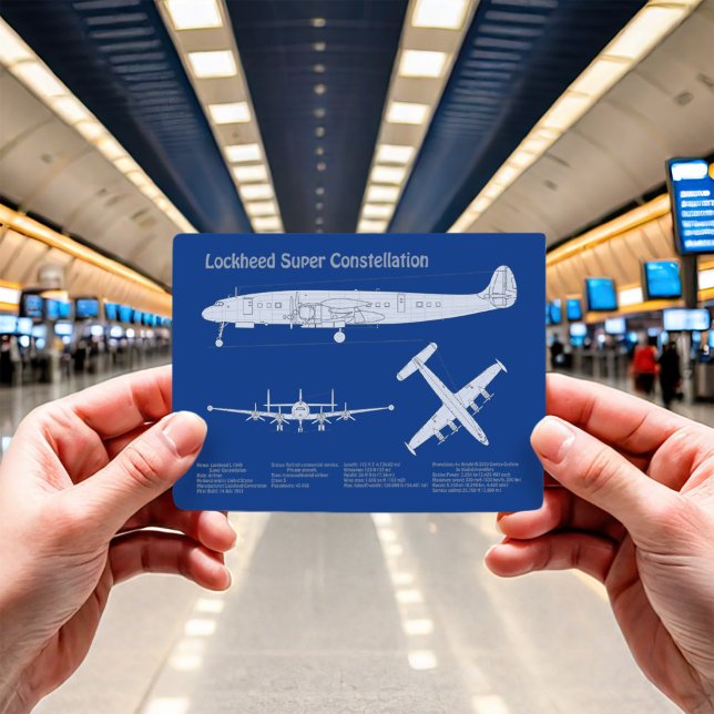 Lockheed L-1049 Super Constellation - Plans ABD Postcard (Creator Uploaded)