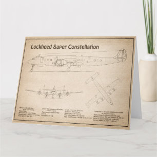 Lockheed L-1049 Super Constellation - Plans SD Thank You Card