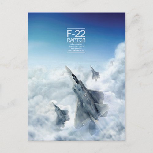 Lockheed Martin F_22 Raptor postcard