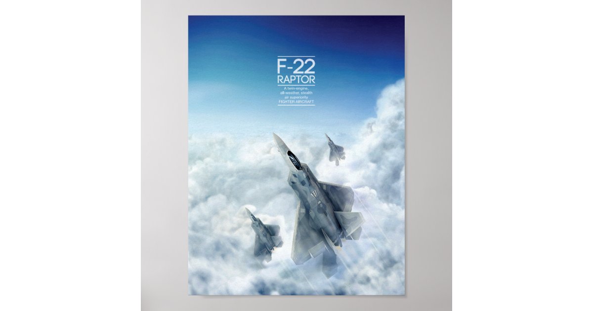 Lockheed Martin F 22 Raptor Poster Zazzle Com