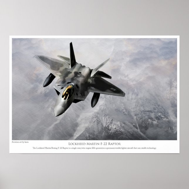 Lockheed Martin F-22 Raptor Poster (Front)