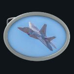 Lockheed Martin F-22A Raptor Belt Buckle<br><div class="desc">Lockheed Martin F-22A Raptor is an American supersonic, single-seat, all-weather tactical stealth fighter. The photo shows the aircraft in flight at the Avalon Airshow in Geelong, Victoria, Australia. It is flown by the 3rd Wing of the United States Air Force stationed at Joint Base Elmendorf-Richardson, Anchorage, Alaska. The picture was...</div>