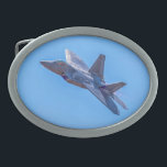Lockheed Martin F-22A Raptor Belt Buckle<br><div class="desc">Lockheed Martin F-22A Raptor is an American supersonic, single-seat, all-weather tactical stealth fighter. The photo shows the aircraft in flight at the Avalon Airshow in Geelong, Victoria, Australia. It is flown by the 3rd Wing of the United States Air Force stationed at Joint Base Elmendorf-Richardson, Anchorage, Alaska. The picture was...</div>