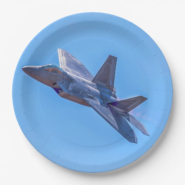 Lockheed Martin F-22A Raptor Paper Plates (Front)