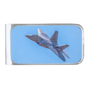 Lockheed Martin F-22A Raptor Silver Finish Money Clip