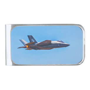 Lockheed Martin F-35A Lightning II Silver Finish Money Clip
