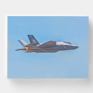 Lockheed Martin F-35A Lightning II Wooden Box Sign