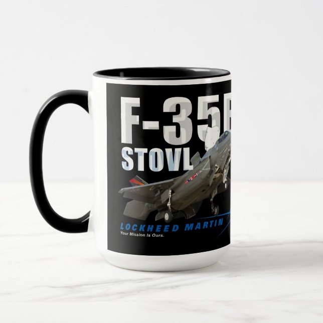 Lockheed Martin F-35B Lightning II Stealth Fighter Mug (Left)