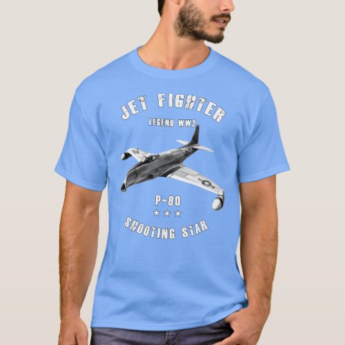 Lockheed P80 Shooting Military Jet Fighter Plane W T_Shirt