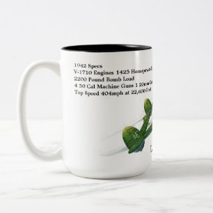 Lockheed P-38G Lightning Two-Tone Coffee Mug