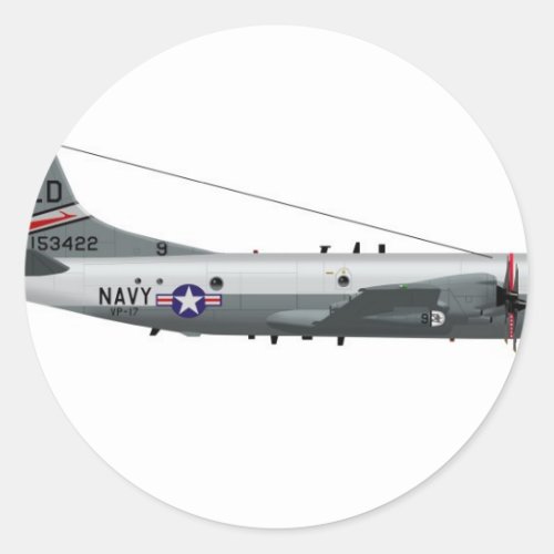Lockheed P_3 Orion Classic Round Sticker