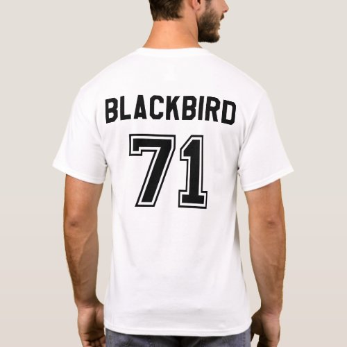 Lockheed SR_71 Mens T_shirt w Back Print  Black