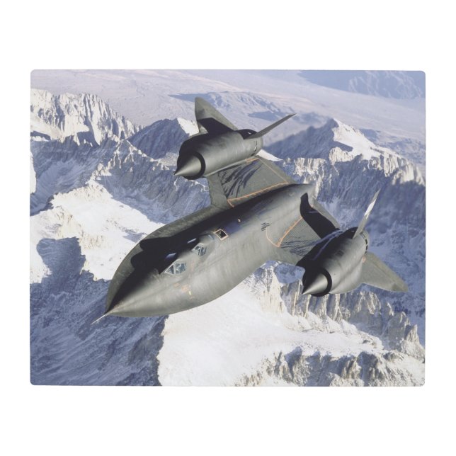 Lockheed SR-71B Blackbird Metal Print (Front)