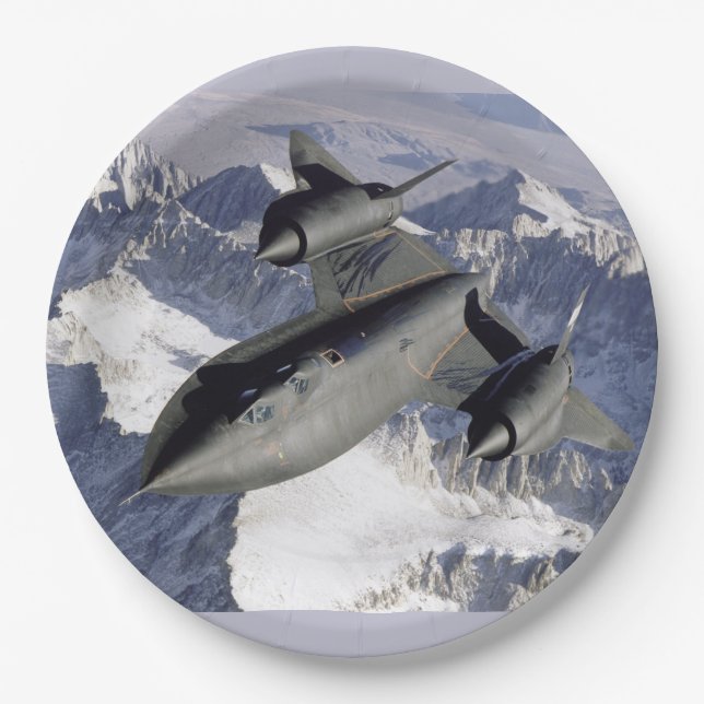 Lockheed SR-71B Blackbird  Paper Plates (Front)