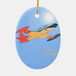 Lockheed T33 Shooting Star Ceramic Ornament
