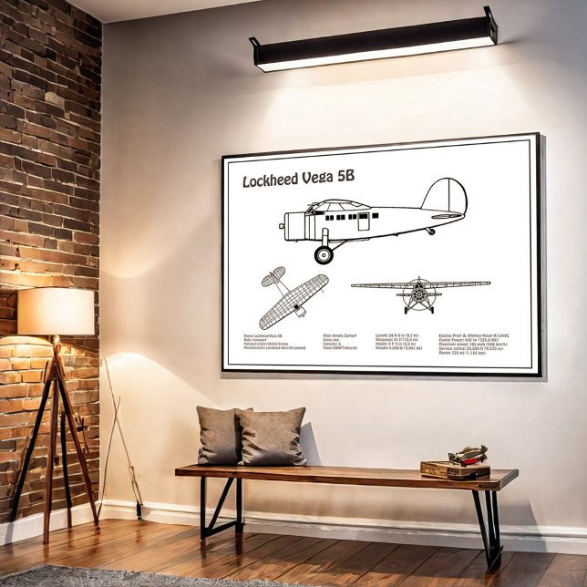 Lockheed Vega 5B - Airplane Plans BD Poster (Creator Uploaded)