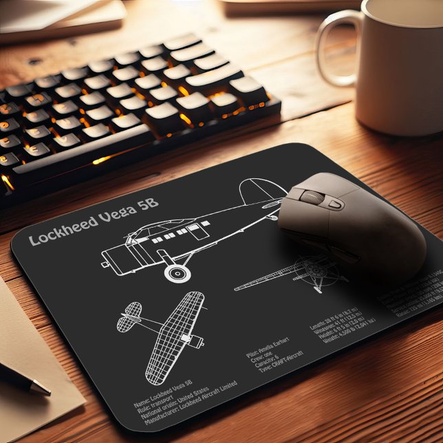 Lockheed Vega 5B - Airplane Plans PD Mouse Pad (Creator Uploaded)