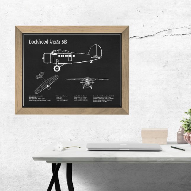 Lockheed Vega 5B - Airplane Plans PD Photo Print (Creator Uploaded)