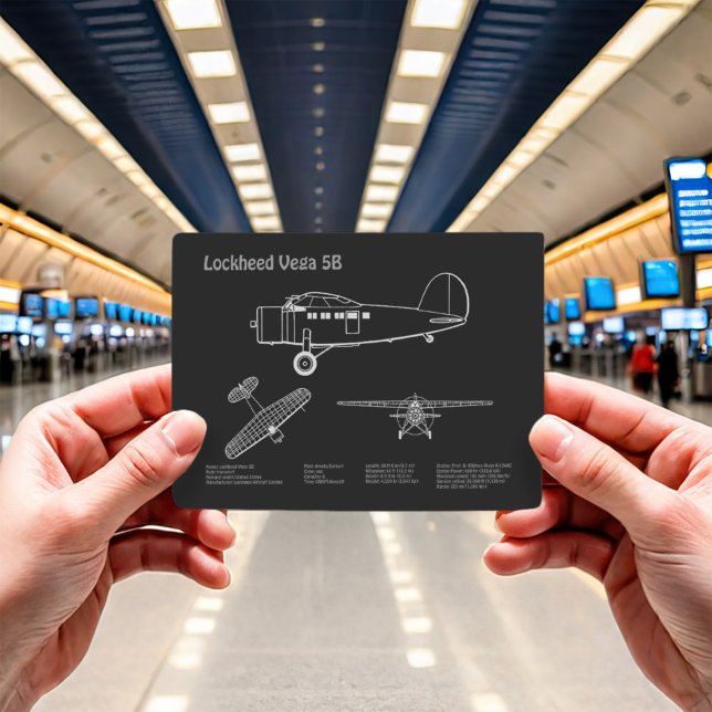 Lockheed Vega 5B - Airplane Plans PD Postcard (Creator Uploaded)