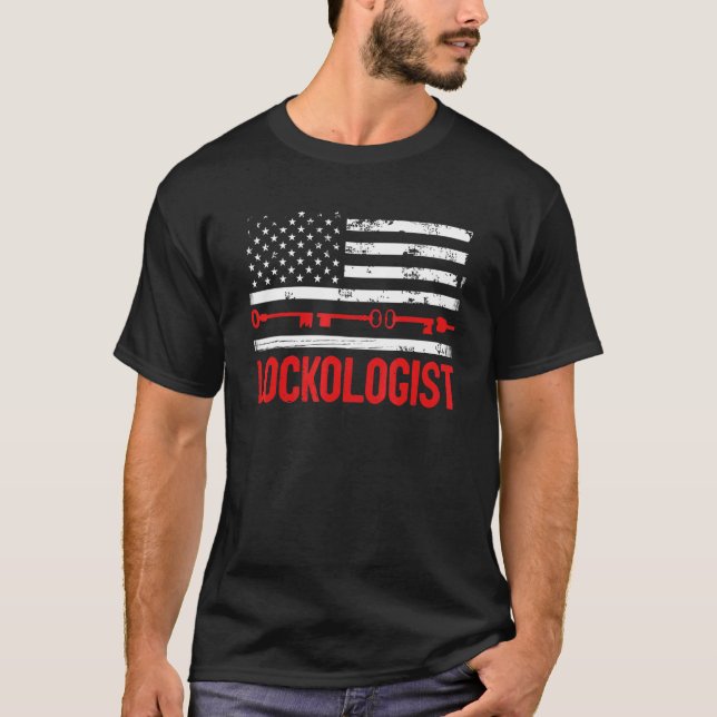 Lockologist Locksmith Profession Lock Picking Lock T-Shirt (Front)