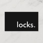 locks. business card (Front)