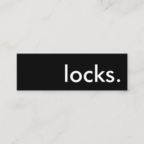 locks mini business card