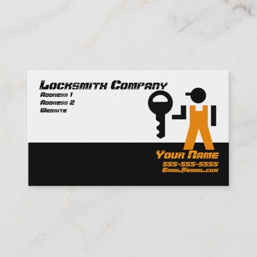 Customizable Locksmith Business Card