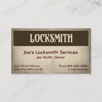 Locksmith Business Card by Business_Creations at Zazzle