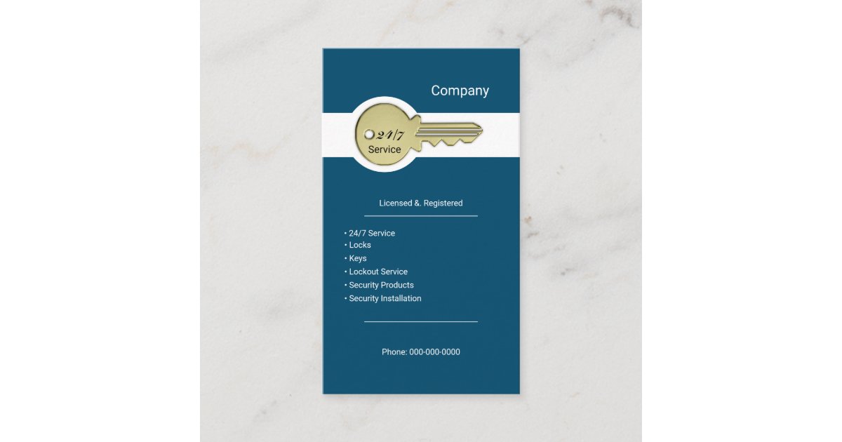 Locksmith Business Card Zazzle