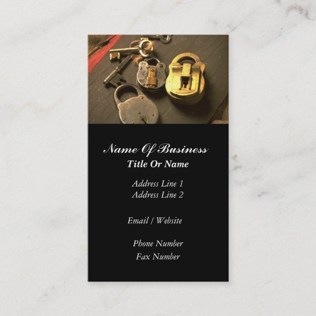 Locksmith Business Card (Front)