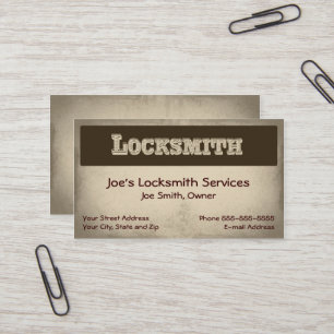 Locksmith Business Card