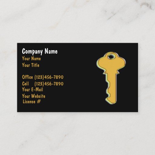 Customizable Locksmith Business Cards