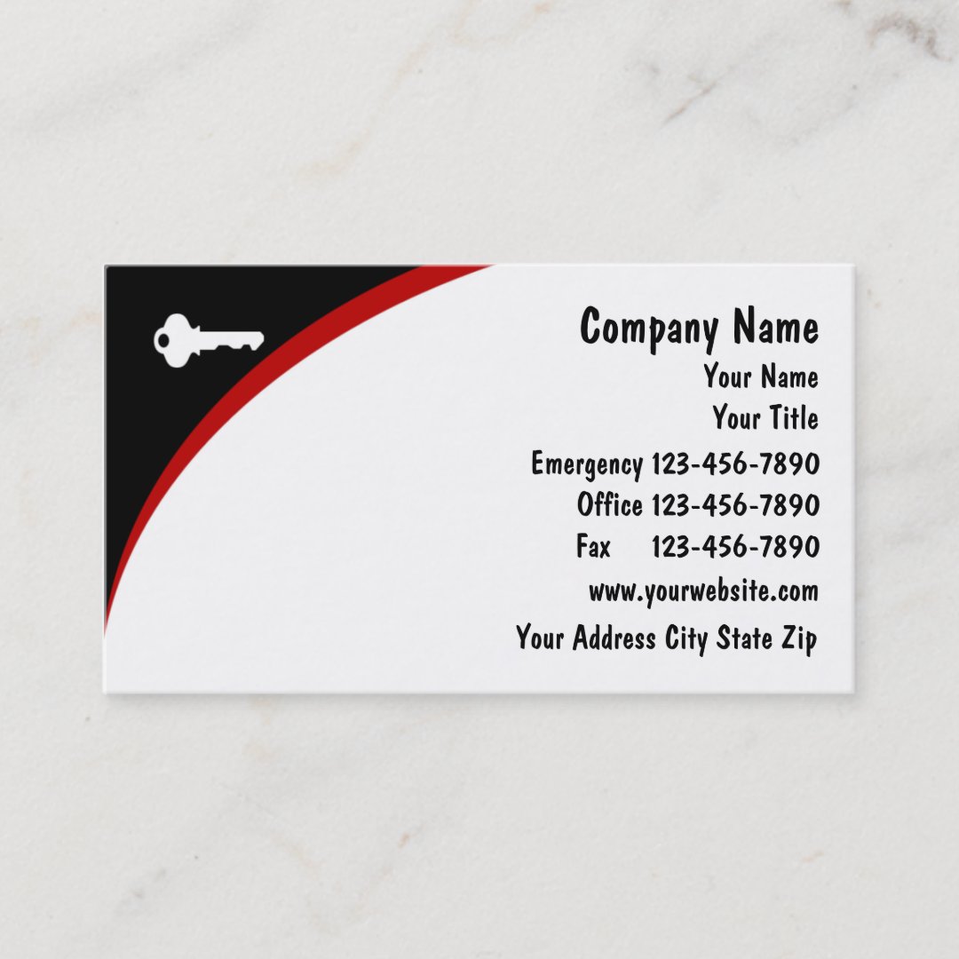 Locksmith Business Cards | Zazzle