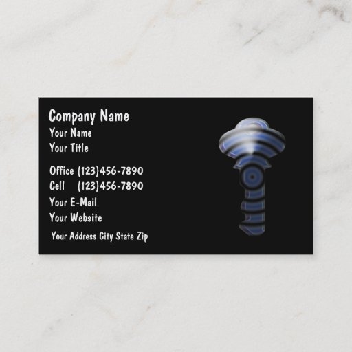 Customizable Locksmith Business Cards