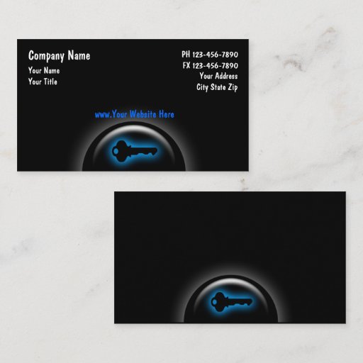 Customizable Locksmith Business Cards