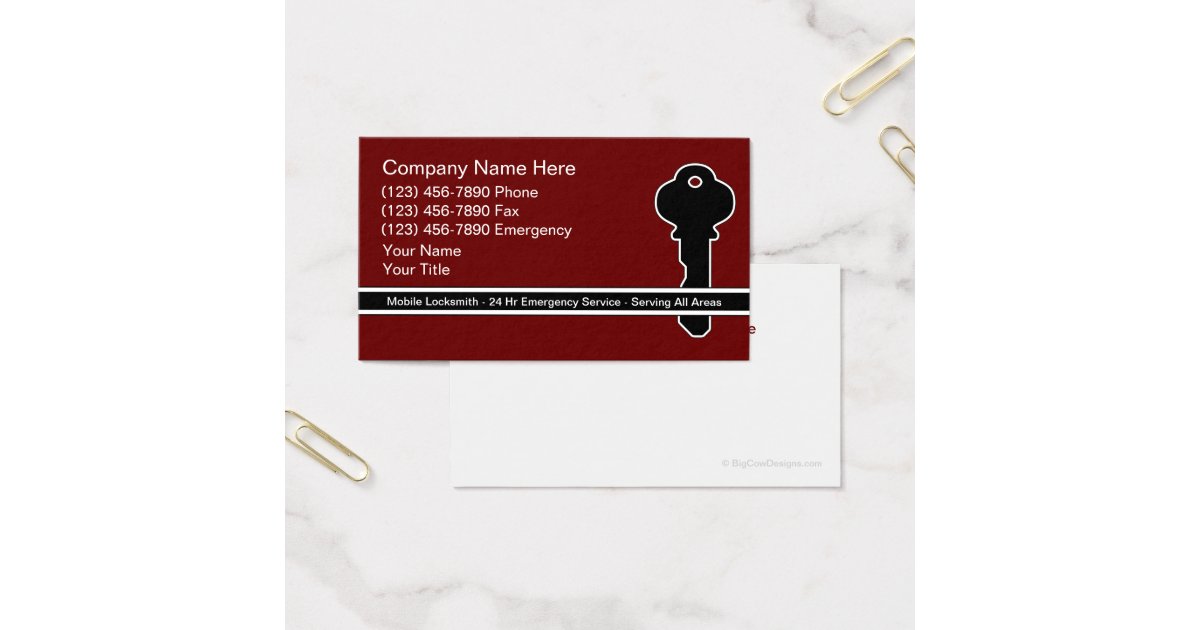 Locksmith Business Cards | Zazzle