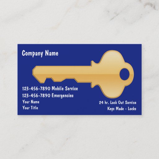 Customizable Locksmith Business Cards